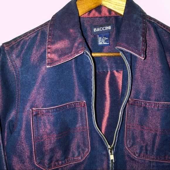 Vintage Iridescent Baccini Jacket - Picture 1 of 4